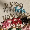 Boucles d'oreilles cerceau mignon coloré émail chiot chien pour les femmes mode Animal Huggies filles bijoux en gros fête cadeau INS