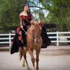 Cenerentola abito da ballo messicano principessa abito Quinceanera rosa ricamo floreale manica lunga dolce 16 abiti per 15 anos