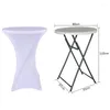 Table Cloth Covers Cocktail White Tablecloths Solid Color Round Stretch Spandex Wedding Party El Bar Decoration