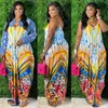 Women Clothing Casual Dresses Tie Dyed Colorful Printed Suspender Loose Dress Plus Size 3xl 4xl 5xl