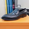 Designer masculino vestido sapatos de couro genuíno fivela de metal marca de luxo mocassins respirável sapatos casuais condução sapato tamanho 38-45