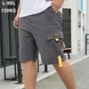 Shorts masculinos verão carga para homens plus size 6xl 7xl 8xl 9xl 150kg preto cinza joelho comprimento algodão mens cáqui hiphop bolsos meninos curto