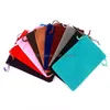 Pochettes à bijoux Sacs 50pcs 10x12cm Colof Sac Emballage Veet DString Pochettes Peut personnalisé Bonbons Cadeau Drop Livraison Pa Dhgarden Dhz56