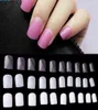 500 100st False Short Square Head Fake Nails Classic Nude Nature White Clear Coffin Full Cover Nails Art Tips Flat Unha4094993