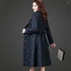 Dames Trench Coats Women's Medium and Long Wind Breaker 2023 Spring Herfst Over-the-Knee High-End Atm-Empic Mother's Dure