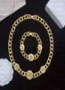 Fashion Designer Necklaces V Pendant Banshee Head 18K Gold Plated Bracelets Earrings Rings Birthday Festive Engagement Gifts V122680332