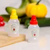 Mini botella de ketchup portátil, botella de vinagreta, botella exprimidora de miel, botella dispensadora de condimentos desechable para almuerzo