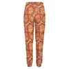 Spodnie damskie Plemienna druk Kobieta Orange Mange Street Fashion Modne spodnie wiosna eleganckie spodnie graficzne duże rozmiar 2xl