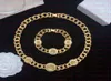 Fashion Designer Necklaces V Pendant Banshee Head 18K Gold Plated Bracelets Earrings Rings Birthday Festive Engagement Gifts V121388194