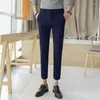 Pantalon pour hommes 2023 printemps et automne mode tendance taille haute serré tube droit décontracté couleur unie polyvalent costume surdimensionné