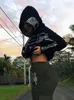 Hoodies voor dames Zip hoodie skelet goth sweatshirt vrouw sport jas pullover gotische lange mouw oversized y2k jas heren 2023