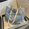 Shoulder Bags Bags Women's Handbag 2023 Spring/Summer Large Capacity Shoulder Bag Fashion Sequin Butterfly Denim Handbagstylishyslbags