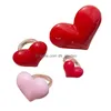 Charm Bracelets European And American Resin Love Candy Color Peach Heart Ring Exquisite Allmatch Trend Jewelry Drop Delivery Dhgarden Dhtxb
