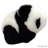 Keychains Lanyards Plush Panda Toy Keychain Pendant Women Cartoon Animal Key Chain Ring On Bag Car Trinket Female Jewelry Wedding Party Gift R231103