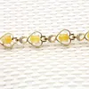 Filo di forma ovale braccialetto di giada gialla cuore lega di cristallo calcedonio pietra naturale donne ragazze gioielli ornamento a mano