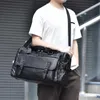 Erkekler çanta, büyük kapasiteli seyahat çantası, iş seyahati tek omuz crossbody çantası, Koreli versiyon çok işlevli bagaj çantası trend 231015