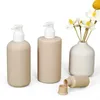 Abbaubare Kunststoff-Pumpflaschen, nachfüllbare Reiseflasche, Weizenstroh-Flaschenbehälter mit Pumpe für Shampoo-Lotion-Creme