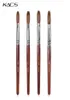 فرشاة فن الأظافر الأكريليك 100 Kolinsky Sable Pen Red Wood Round Flat Acrylic Brush for Nail Art for Gel Builder Tool2808775