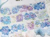 Enrole de presente Bunco floral roxo azul vintage Fita de estimação brilhante Washi para cartões de planejador Fazendo um plano de recortes DIY adesivo decorativo