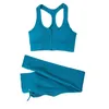 Set attivi Set da yoga per donna senza cuciture Allenamento Abbigliamento sportivo Abbigliamento da palestra Cerniera Manica lunga Leggings a vita alta Reggiseno fitness Tute sportive atletiche