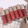 Lip Gloss Dark Red Brown Liquid Lipstick 6 Colors Mirror Transparent Glass Glaze Non Stick Cup Tint Lips Makeup Cosmetic