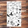 Tijdelijke tatoeages Minimalistische Infinity Cardiogram Music Symbool Tijdelijke tatoeages voor volwassenen vlinder veer nep tattoo sticker body arm tatoeages Z0403