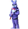 2024 Fabbrica calda nuove cinque notti al Freddy FNAF giocattolo Creepy Purple Bunny costume della mascotte vestito di Halloween Natale compleanno vestito