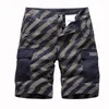 Men's Shorts Summer Men's Multi Pocket Military Cargo Shorts Men's Cotton Khaki Men's Striped Tactical Shorts Strapless 230403