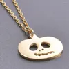 Pendant Necklaces Silver Color Stainless Steel Halloween Jewelry Trendy For Party Fashion Slice Grimace Pumpkin Gold Chain