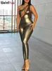 Dames Jumpsuits Rompertjes Raar Poes Schuine schouder Jumpsuit Dames Hol Sexy Mouwloos Zijdeachtig Zomer Activiteit Training Middernacht Feest Clubwear Overall