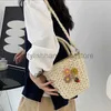 Axelväskor Sommarväskor Kvinnor Straw Bag Flower PAG STOR CAPACITY Single Cross Bag Woven Handbag Women's Beach Bagstylishhandbagsstore