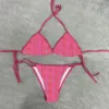 Designer Mulheres roupas de banho sexy hollow swimsuit letra de maiô de banho de biquíni de duas peças