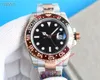 Top Quality Men's Watches GMT Automatic Mechanical Watch 40mm dual time CAL.3186 3285 Movement 904L Sapphire Coke Ring Ceramic Glow Diving Luxury Wristwatches