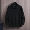 Erkek Hoodies Half Zip Sweatshirt Erkekler artı beden 7xl 8xl Sweatshirts Düz Renk Bahar Sonbahar Terzini Büyük Külot Beyaz Siyah
