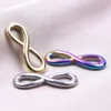 Pendentif Colliers 6pcs / lot en acier inoxydable simple couple huit charmes en forme bricolage amour éternel pour les amoureux fiançailles cadeau bijoux en vrac