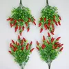 Decoratieve bloemen kunstmatige kersen peper tak gesimuleerde planten boom plastic nep huizendecoratie