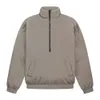 Designer F.O.G Double Thread Solid High Street Thickened Loose Men's and Women's Half Zip Down Cotton Coat