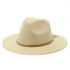 BERETS 여성 해변 파나마 태양 모자 넓은 챙 모자 모자 남자 버킷 레이디 스프링 여름 UV 보호 뼈 재즈 캡 페도라