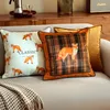 Pillow Velvet Decorative Throw Case Cover Pack Cases For Sofa Bed Car 45cm Orange