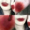 Lipstick Transparent Pigment Lip Mud Velvet Lip Glaze Matte Lipstick Non-stick Cup Lip Gloss Caramel Red Brown Lasting Lip Tint Cosmetics 231102