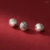 Loose Gemstones 3D Hard 999 Sterling Silver Vintage Lotus Flower Bud Spacer Beads Bracelet Necklace DIY Jewelry Making Findings 2023