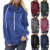 Hoodies femininos moda casual cores sólidas solto de manga comprida com capuz pulôver topos com cordão moletom sudaderas mujer #35