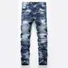 Jeans da uomo Mens Snow Designer Fashion Slim Skinny Biker Casual Dritto Moto Pantaloni distrutti di alta qualità