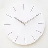 Relógios de parede nórdicos relógio simples design moderno estilo minimalista abd plástico pendurado na decoração de casa 12 polegadas