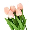Fleurs décoratives tulipe fleur artificielle Bouquet 5 pièces toucher réel doux faux pour mariage centres de table Arrangements maison jardin décor