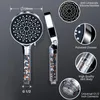 Bathroom Shower Heads 6 Modes Shower Head Handheld Powerful Flow with Beads Filter Pressure Boost Water Saving Shower Head 231102