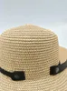 Szerokie brzegi czapki kobiety letnia ochrona przed słońcem Zwinięta słomka kapelusz vintage Cowgirl Składana podróż plaża sunhat czapka