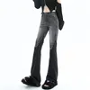 Damesjeans streetwear y2k jeans dames jaren 90s vintage grunge punk Koreaanse mode hoge taille geborsteld denim broek zwart wijd been wijd uitlopende broek 230403