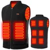 Gilets pour hommes Gilet chauffant USB d'hiver 3 vitesses Température réglable Auto-chauffant Veste chauffante sans manches lavable pour le sport de plein air 231102