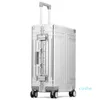 Suitcases High-grade 100% Aluminum-magnesium Rolling Luggage For Boarding Spinner Travel Suitcase With Wheels